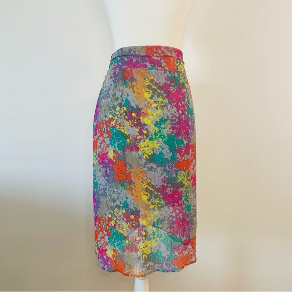 Sheer Tulip Skirt Abstract Multicolor Mossimo Supply Co. Women’s Medium - Picture 2 of 8